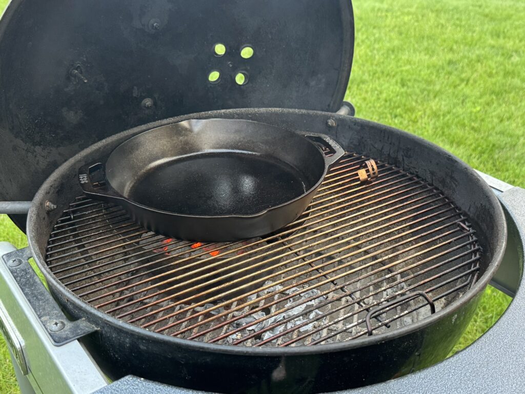 Using cast iron on your grill is a great way to try more complex recipes